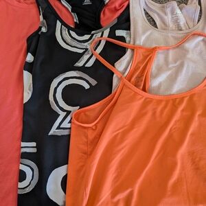 Stylish Women's Tops - Black, Orange, and Pink